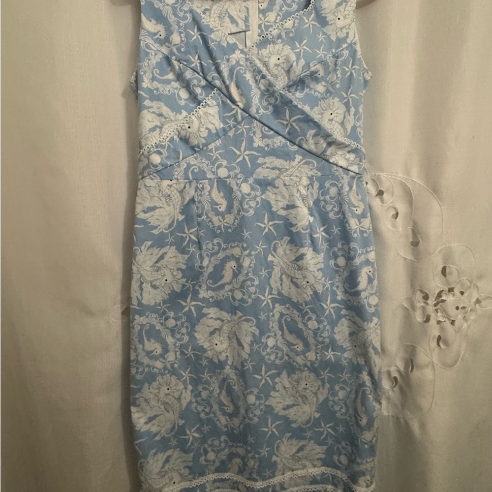 Elegant and Classic, Seahorse or Nautical Women's Dress.  Amazing Details!
